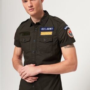 Superdry Army Corps Lite Short Sleeve Shirt Mens XL